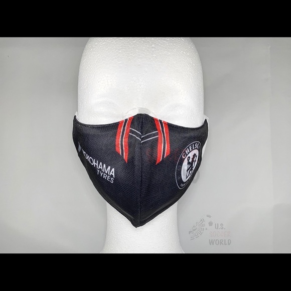 🚨 New Fashion Away Chelsea Soccer Face Mask UEFA - Picture 2 of 4